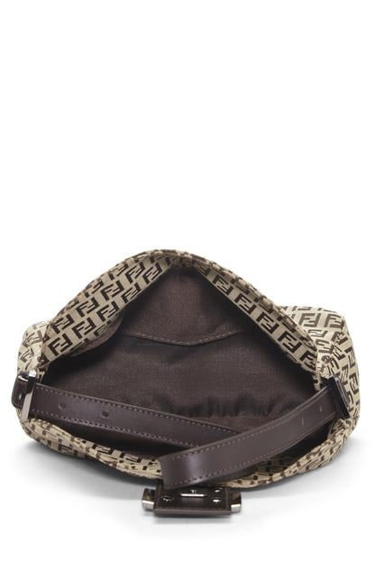 Fendi,  Beige Zucchino Canvas Shoulder Bag, Brown