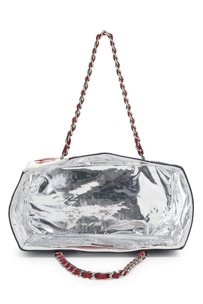 Chanel,  Navy Canvas & Leather No.5 Foil Shopping Tote, Navy