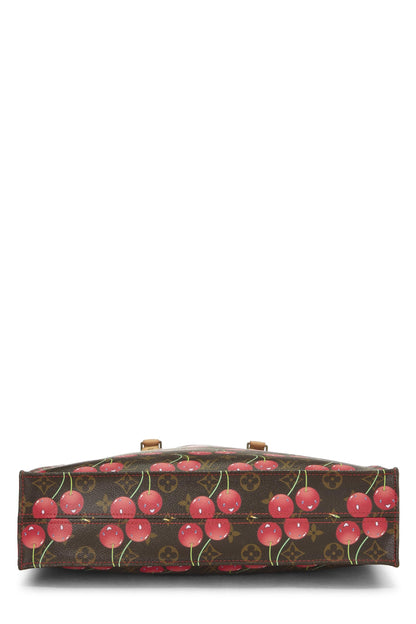 Louis Vuitton,  Takashi Murakami x Louis Vuitton Monogram Cerises Sac Plat, Brown