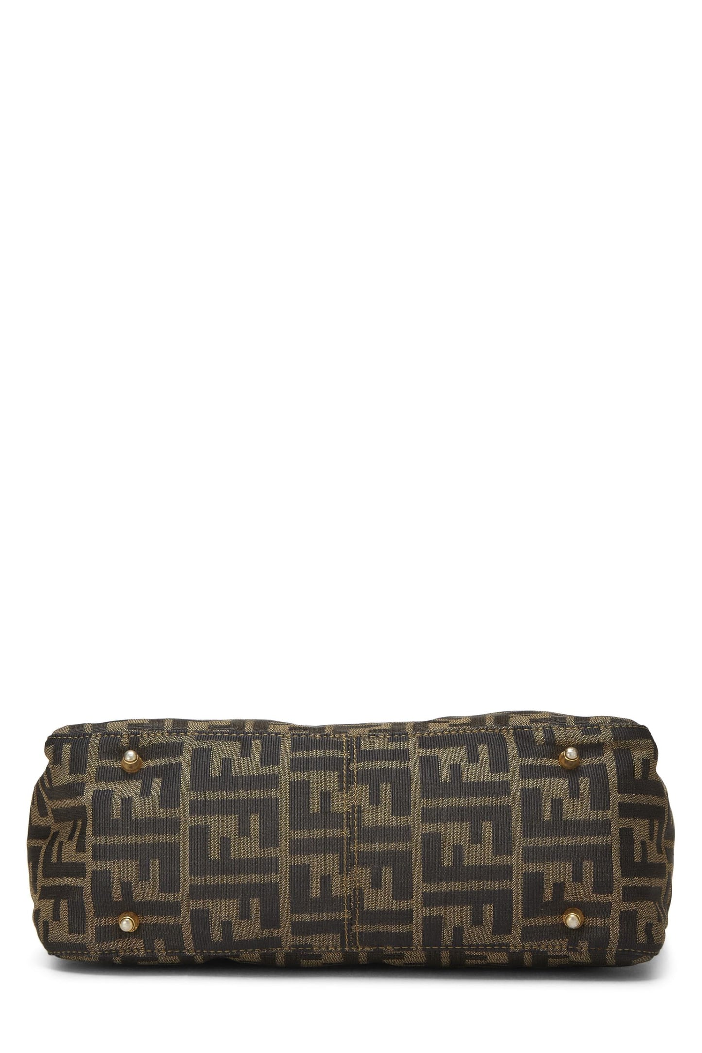 Fendi,  Brown Zucca Canvas Handbag Small, Brown