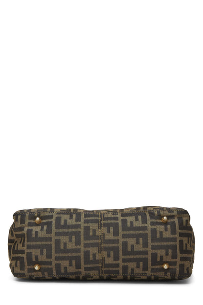 Fendi,  Brown Zucca Canvas Handbag Small, Brown