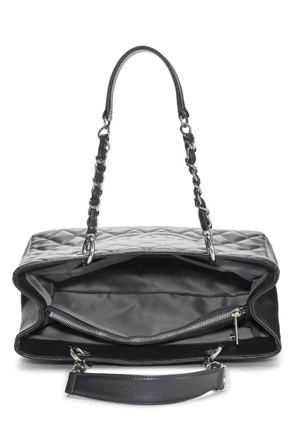 Chanel,  Grey Quilted Caviar Grand Shopping Tote (GST), Grey