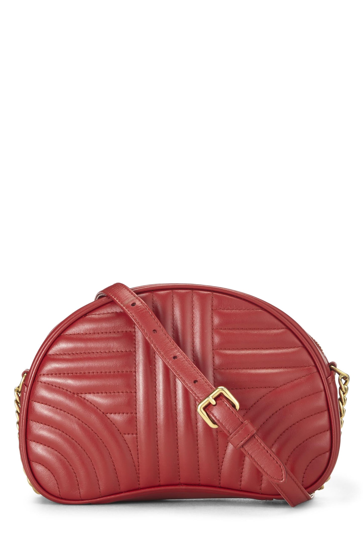 Prada,  Red Calfskin Diagramme Crossbody Bag, Red