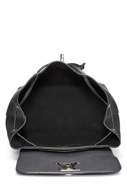 Louis Vuitton,  Black Leather Lock Me Backpack, Black