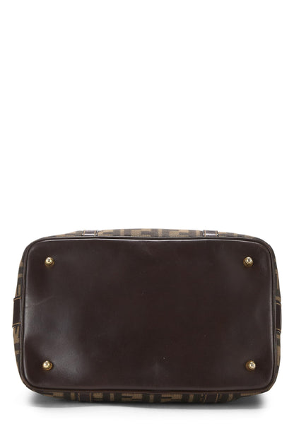Fendi,  Brown Zucca Canvas Convertible Handbag Small, Brown