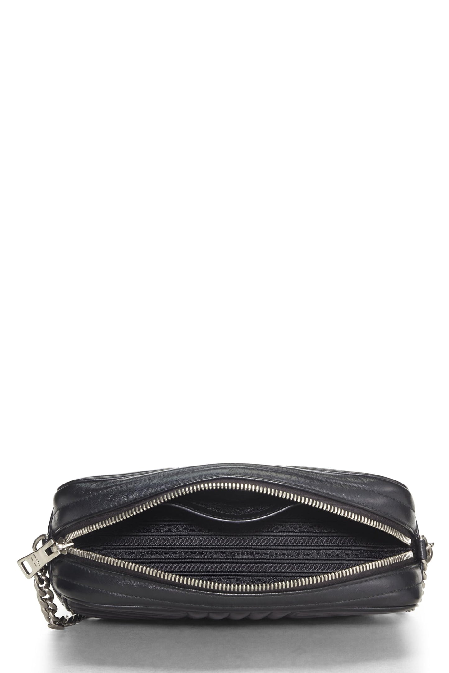 Prada,  Black Calfskin Diagramme Camera Bag Medium, Black