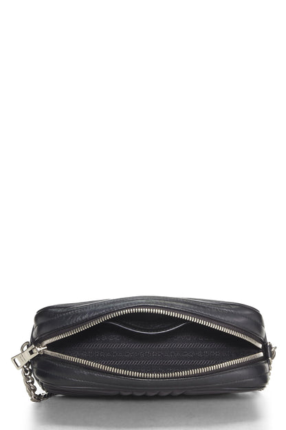Prada,  Black Calfskin Diagramme Camera Bag Medium, Black