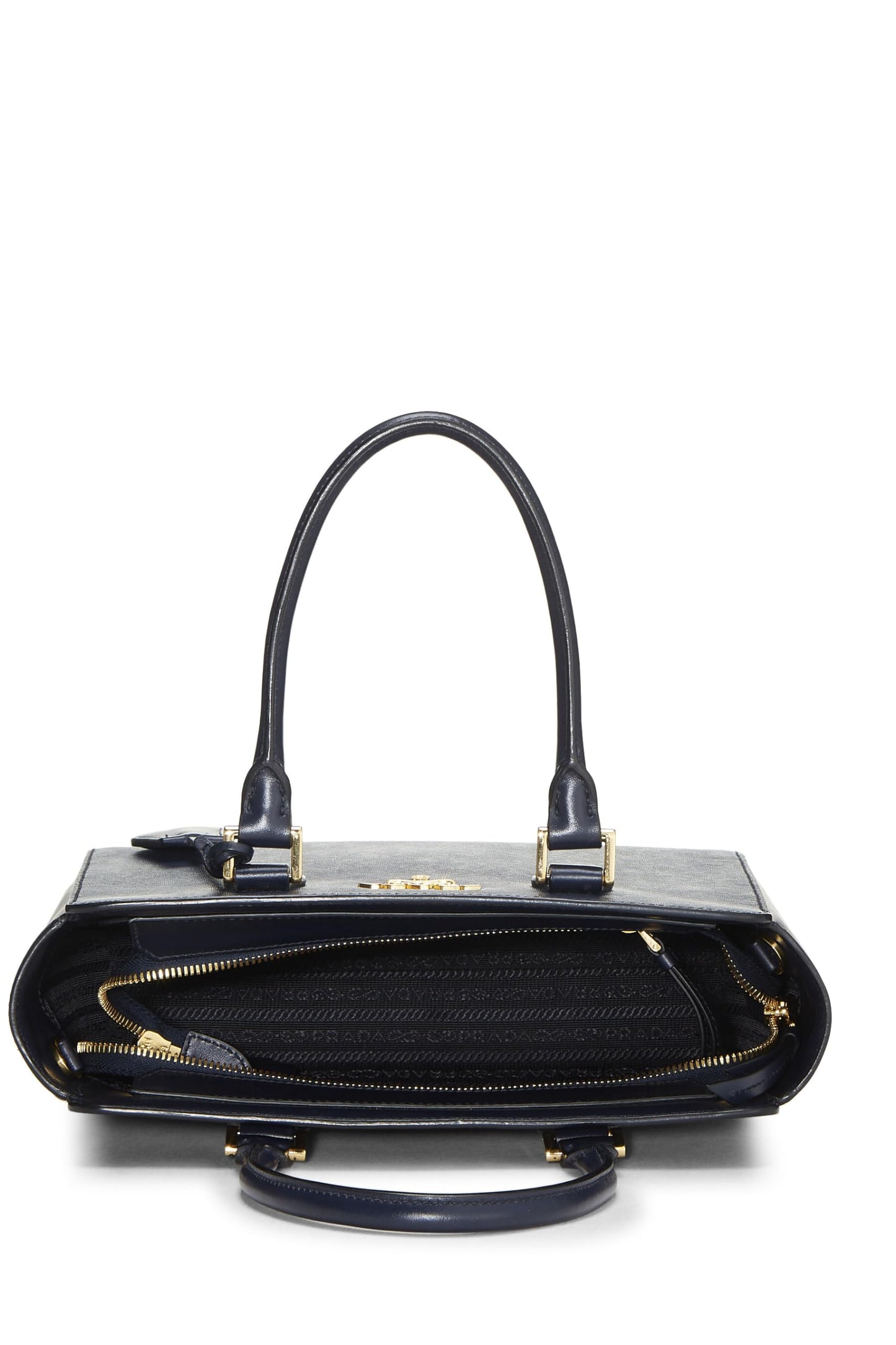 Prada,  Navy Saffiano Convertible Handbag Small, Navy