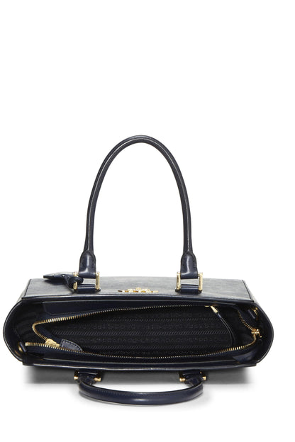 Prada,  Navy Saffiano Convertible Handbag Small, Navy