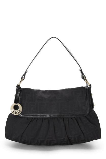 Fendi,  Black Zucca Canvas Chef Medium, Black