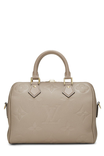 Louis Vuitton,  Grey Monogram Empreinte Speedy Bandouliere 25, Grey