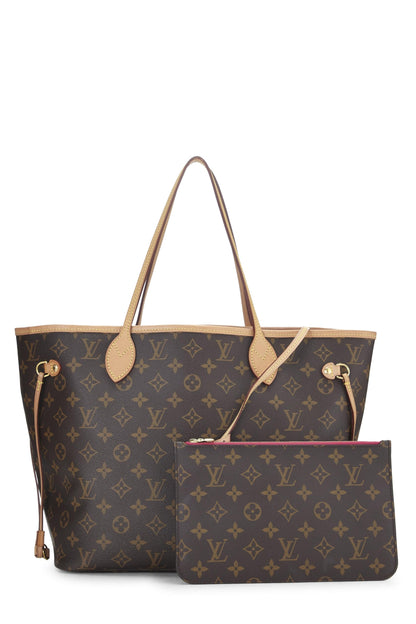 Louis Vuitton,  Pink Monogram Canvas Neo Neverfull MM, Pink