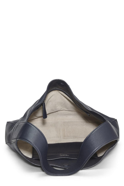 Prada,  Navy Vitello Daino Hobo, Navy