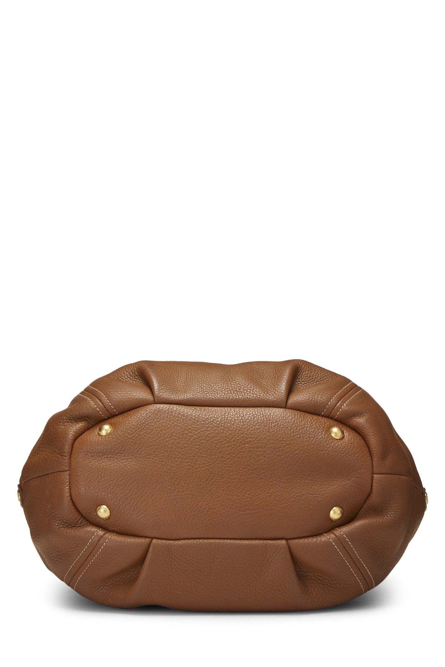 Prada,  Brown Vitello Daino Convertible Handbag Medium, Brown