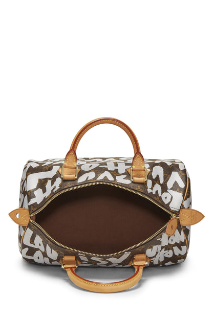 Louis Vuitton,  Stephen Sprouse x Louis Vuitton Monogram Grey Graffiti Speedy 30, Grey