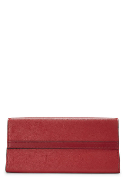 Prada,  Red Saffiano Paradigme City Shoulder Bag Medium, Red