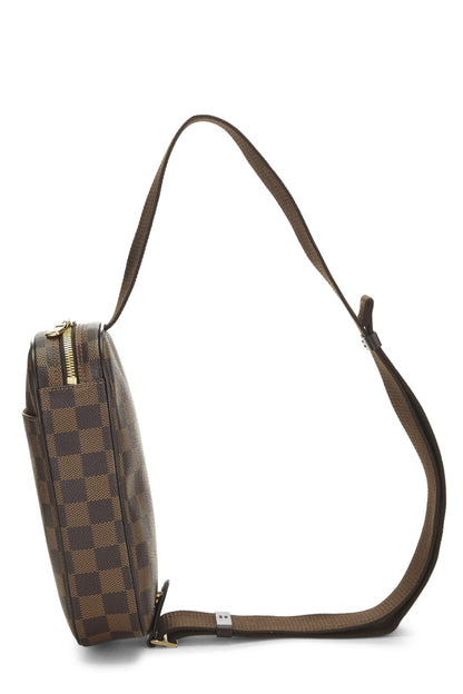 Louis Vuitton,  Damier Ebene Canvas Pochette Gange, Brown