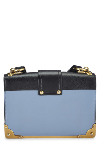 Prada,  Blue Leather Cahier Crossbody, Multi