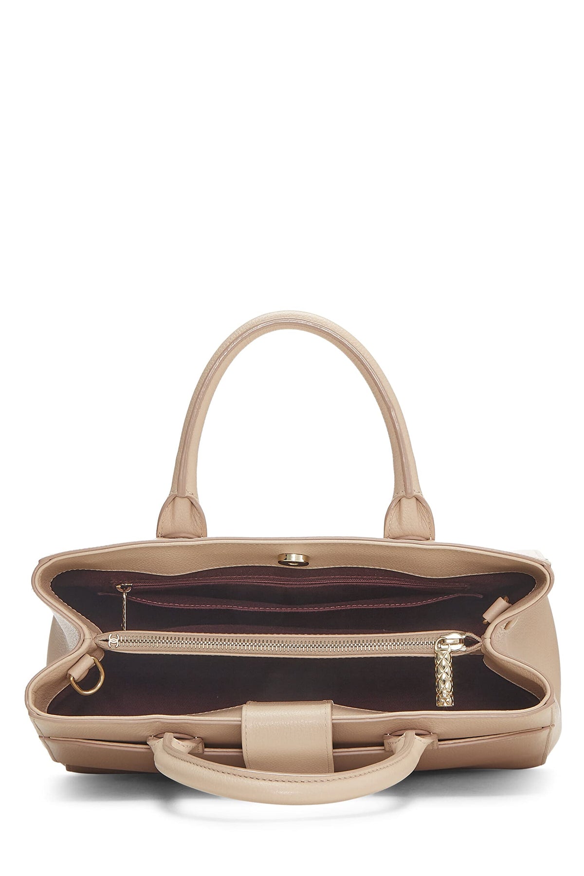 Chanel,  Beige Leather Neo Executive Shopping Tote, Beige