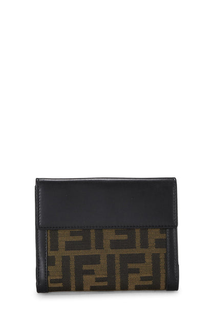 Fendi,  Brown Zucca Canvas Compact Wallet, Brown