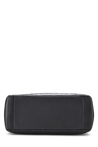 Chanel,  Grey Quilted Caviar Grand Shopping Tote (GST), Grey