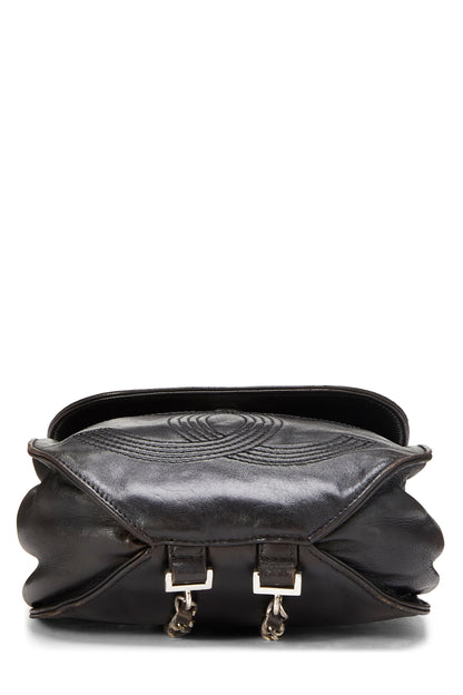 Chanel,  Black Lambskin 'CC' Backpack, Black