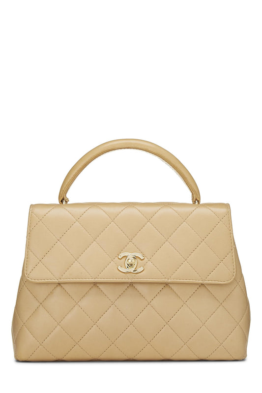 Chanel,  Beige Quilted Lambskin Kelly, Beige