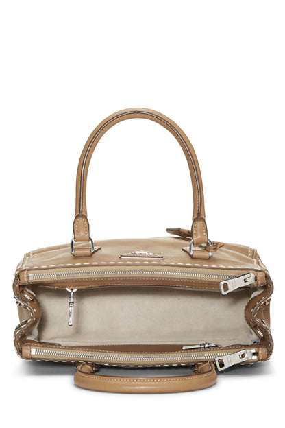 Prada,  Brown City Calfskin Galleria Tote Small, Brown