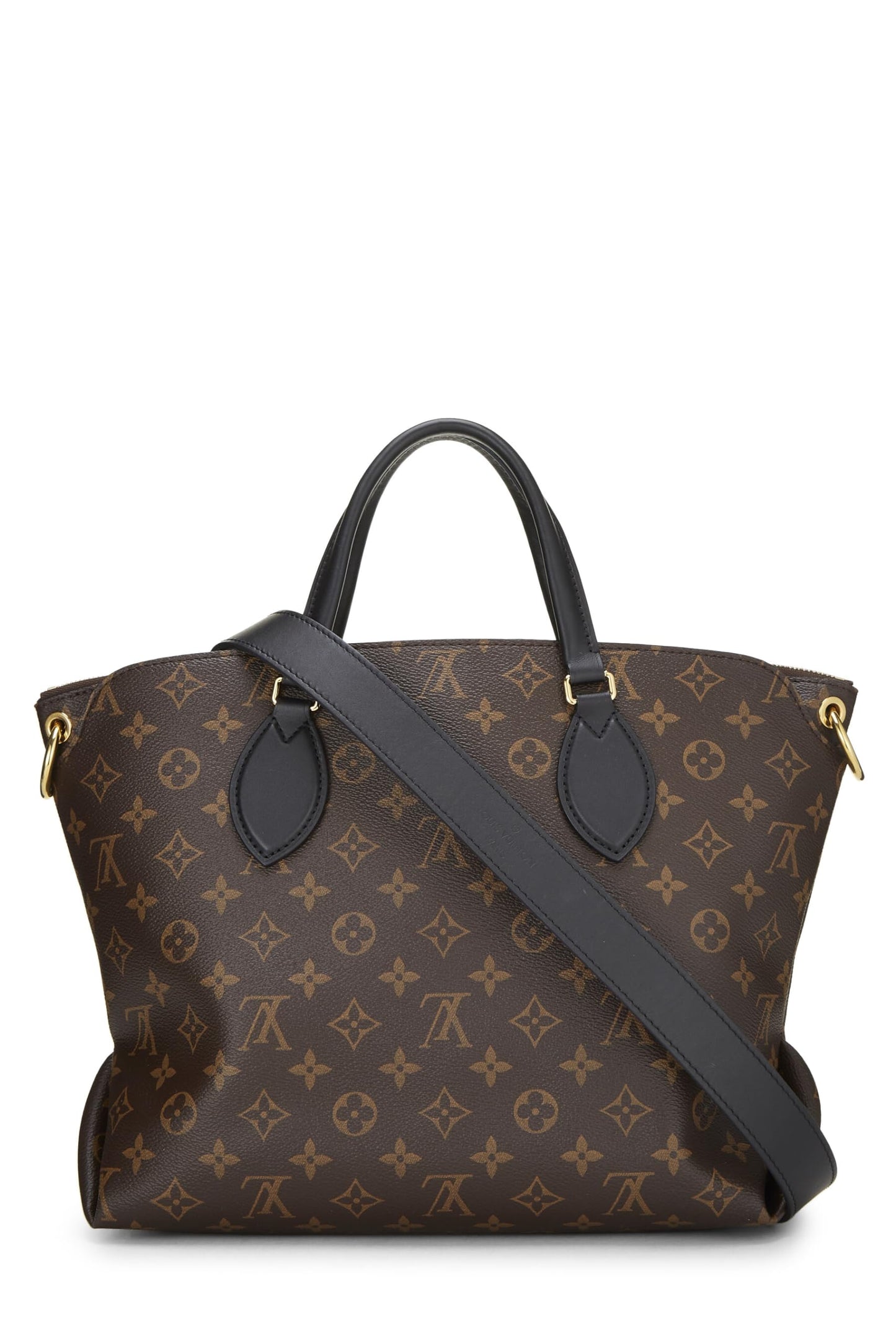 Louis Vuitton,  Black Monogram Flower Zip Tote MM, Black