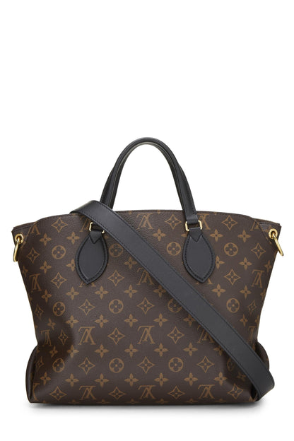 Louis Vuitton,  Black Monogram Flower Zip Tote MM, Black