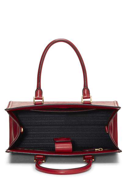 Prada,  Red Saffiano Convertible Handbag, Red