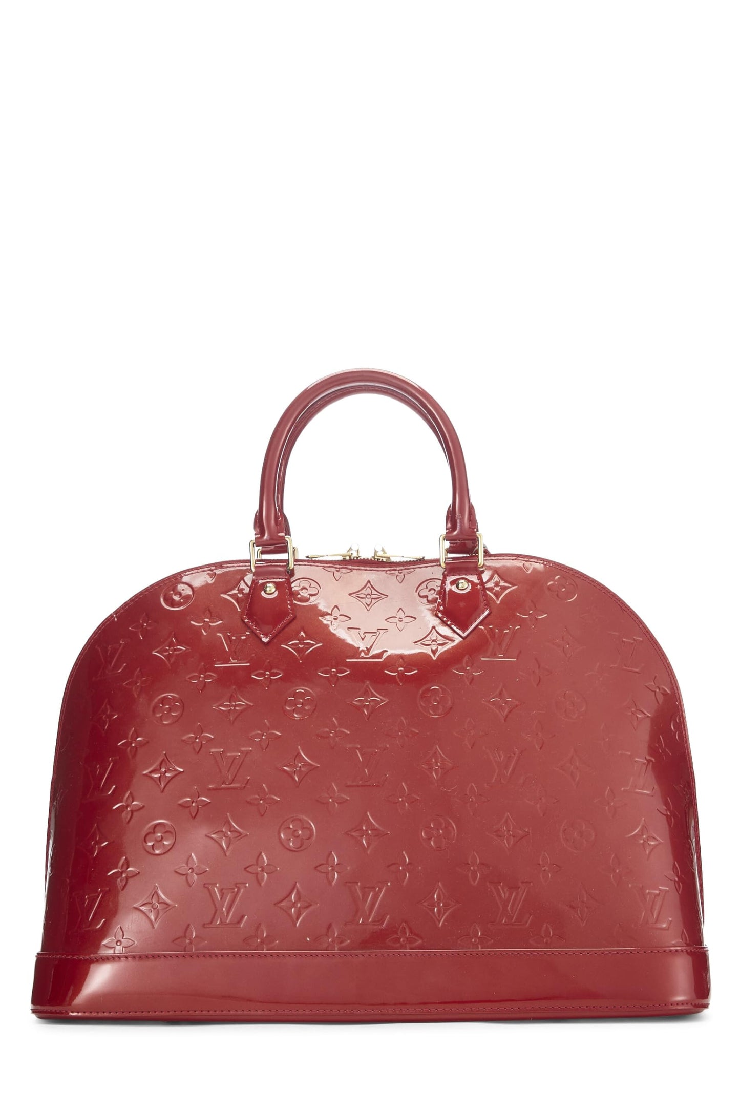 Louis Vuitton,  Cerise Monogram Vernis Alma MM NM, Red