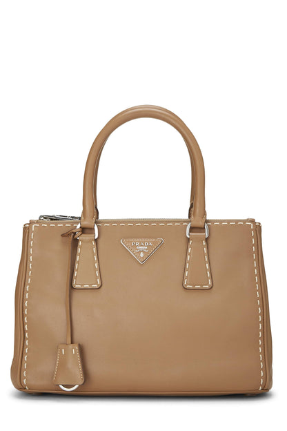 Prada,  Brown City Calfskin Galleria Tote Small, Brown
