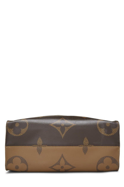 Louis Vuitton,  Brown Giant Monogram On The Go MM, Brown