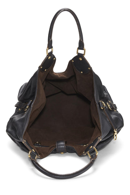 Louis Vuitton,  Black Monogram Mahina XL, Black