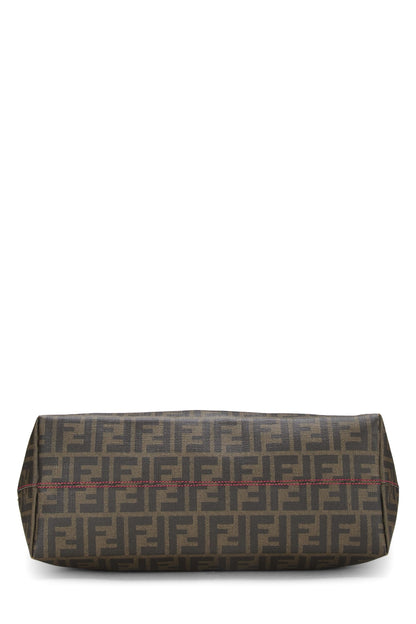 Fendi,  Brown Zucca Coated Canvas Roll Tote Small, Pink