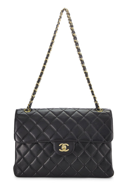 Chanel,  Black Quilted Lambskin Double Sided Classic Flap Jumbo, Black