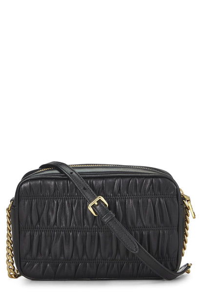 Prada,  Black Nappa Gaufre Camera Bag, Black