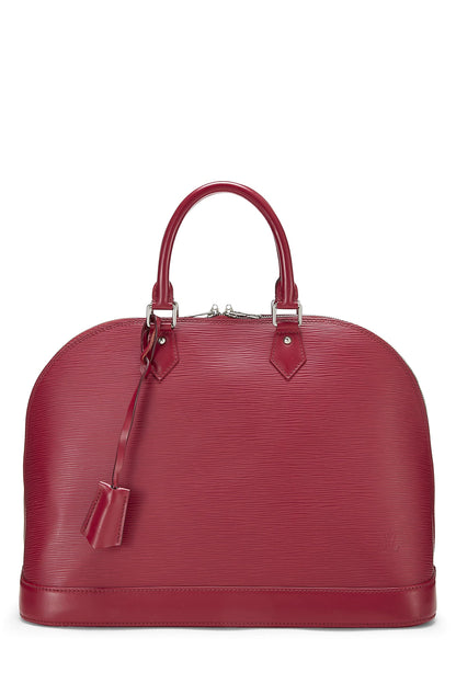Louis Vuitton,  Burgundy Epi Alma GM, Red