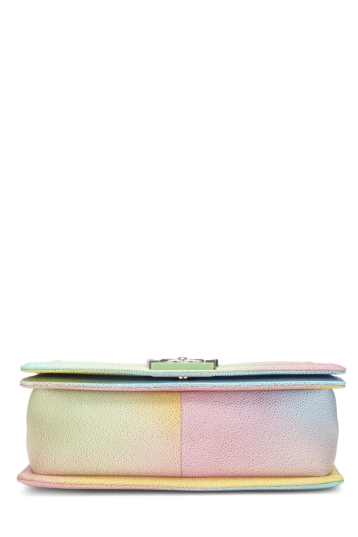 Chanel,  Rainbow Quilted Caviar Boy Bag Medium, Green