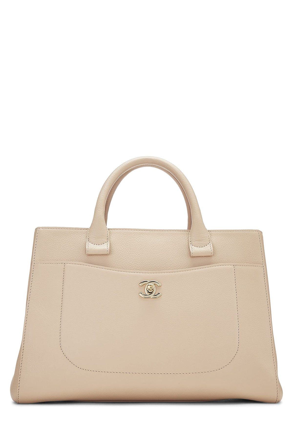 Chanel,  Beige Leather Neo Executive Shopping Tote, Beige