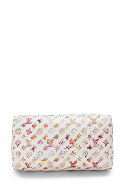 Louis Vuitton,  Richard Prince x Louis Vuitton Monogram Watercolor Speedy 35, White