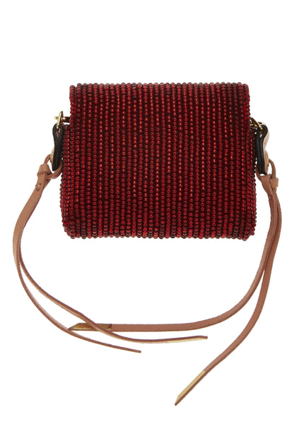 Fendi,  Red Beaded Baguette Pico, Red