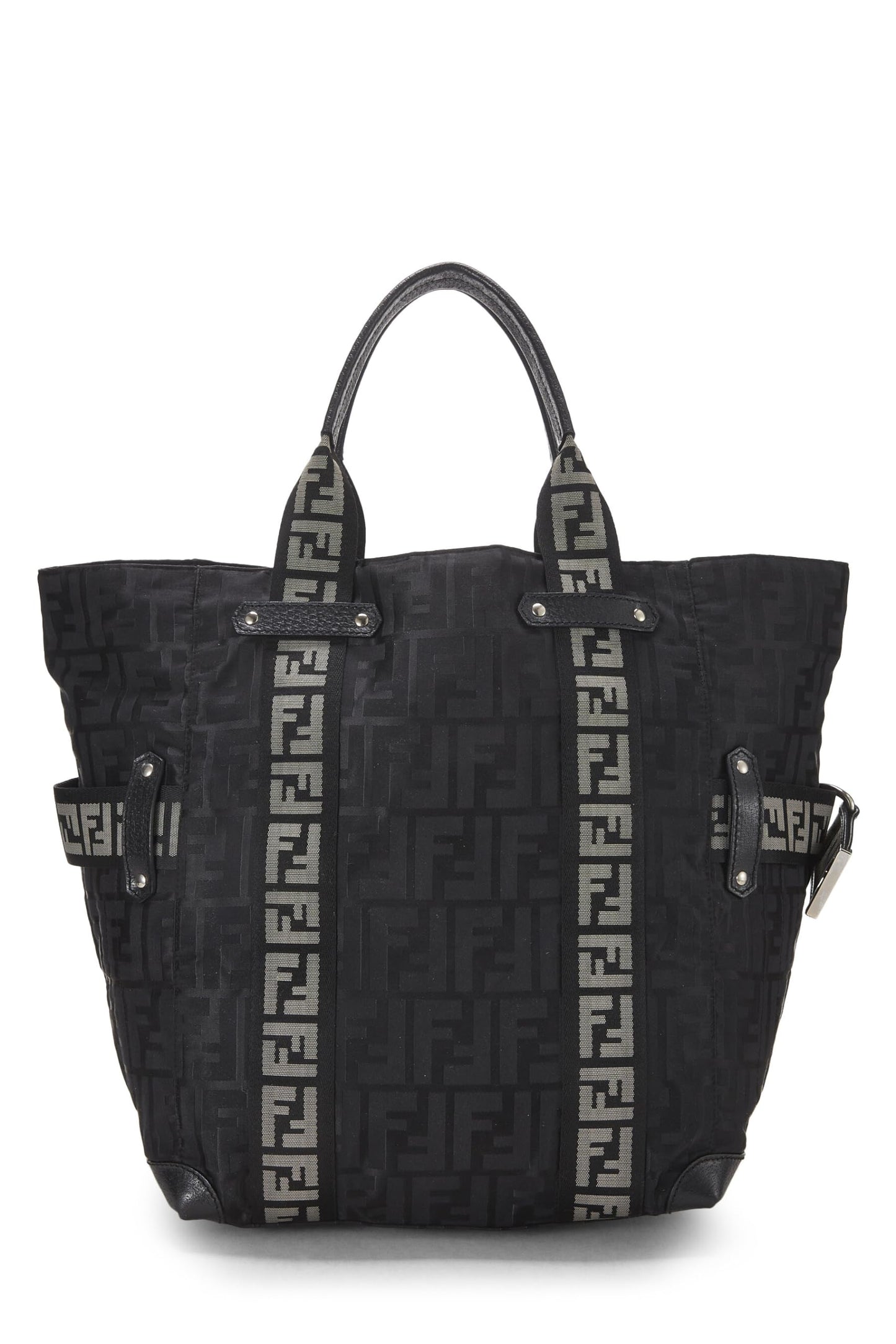 Fendi,  Black Zucca Nylon Tote, Black
