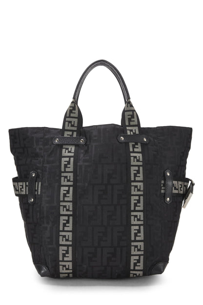 Fendi,  Black Zucca Nylon Tote, Black