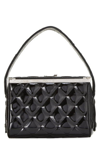 Chanel,  Black Patent Leather Box Bag, Black