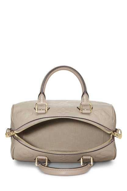 Louis Vuitton,  Grey Monogram Empreinte Speedy Bandouliere 25, Grey