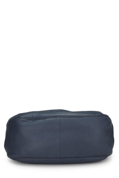 Prada,  Blue Vitello Daino Hobo, Blue