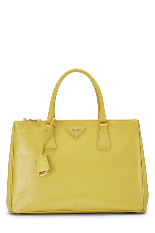 Prada,  Yellow Saffiano Executive Tote Large, Yellow