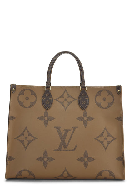 Louis Vuitton,  Monogram Reversed Giant On The Go GM, Brown